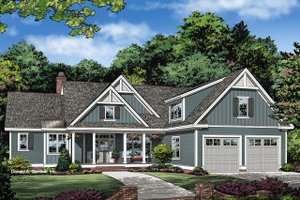 Ranch Exterior - Front Elevation Plan #929-1085