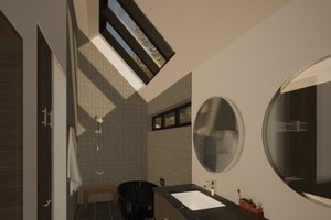 Interior - Master Bathroom for Contemporary House Plan #80-223 - 3 bed, 3 bath