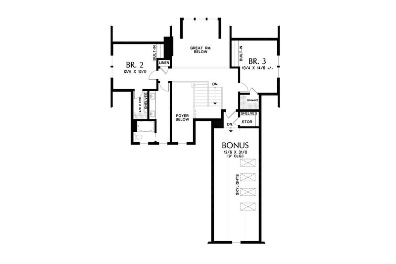 Dream House Plan - Floor Plan - Upper Floor for Contemporary House Plan #48-993 - 3 bed, 2.5 bath