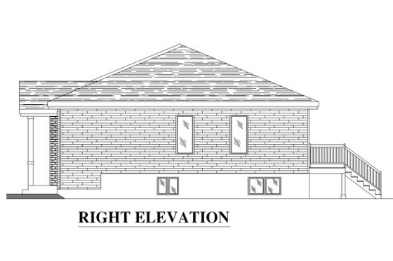 Exterior - Other Elevation for Colonial House Plan #138-353 - 4 bed, 2 bath