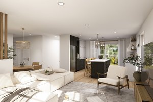 Interior - Family Room for Cottage House Plan #23-691 - 2 bed, 1 bath