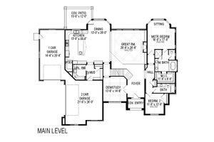 Floor Plan - Main Floor for Traditional House Plan #920-44 - 8 bed, 4 bath
