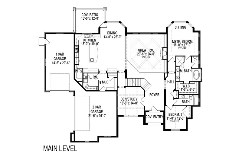 Dream House Plan - Floor Plan - Main Floor for Traditional House Plan #920-44 - 8 bed, 4 bath