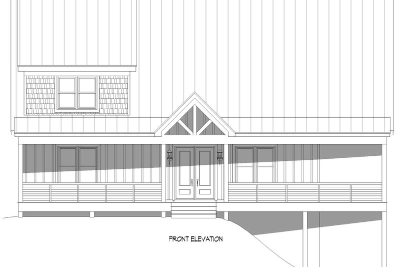 Architectural House Design - Exterior - Front Elevation 3 for Country House Plan #932-1376 - 3 bed, 3.5 bath