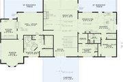 Ranch Style House Plan - 4 Beds 4 Baths 6541 Sq/Ft Plan #17-263 Exterior 