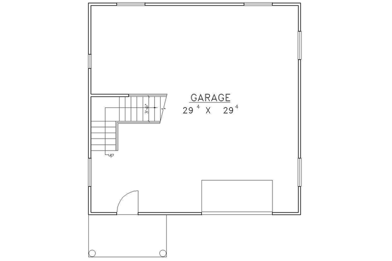 Architectural House Design - Floor Plan - Main Floor for Traditional House Plan #117-250, 0 bath