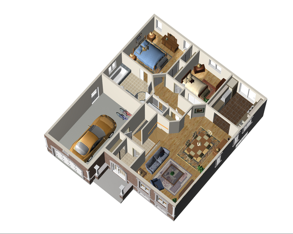 Architectural House Design - Traditional Floor Plan - Main Floor Plan #25-4362