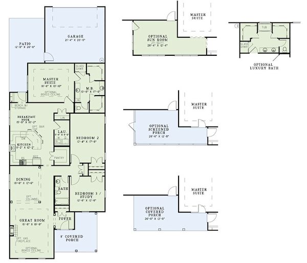 Home Plan - Traditional Floor Plan - Main Floor Plan #17-2421