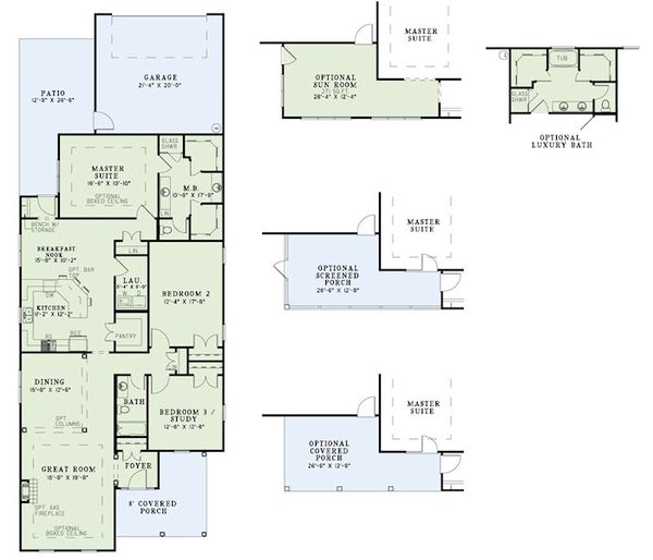 Home Plan - Traditional Floor Plan - Main Floor Plan #17-2421