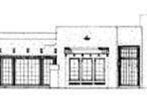 Exterior - Rear Elevation for Adobe / Southwestern House Plan #72-167 - 2 bed, 2.5 bath