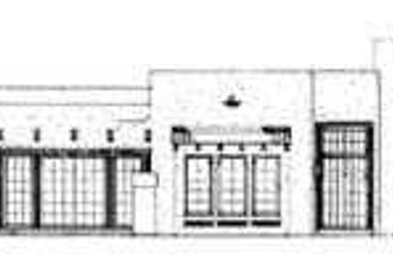 Home Plan - Exterior - Rear Elevation for Adobe / Southwestern House Plan #72-167 - 2 bed, 2.5 bath