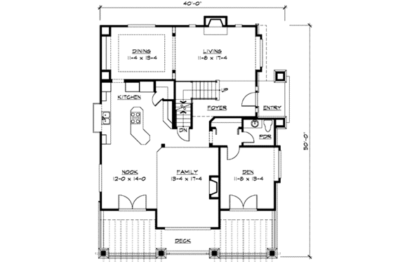 Floor Plan - Main Floor for Country House Plan #132-118 - 3 bed, 2.5 bath