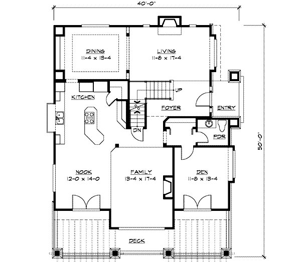 Home Plan - Country Floor Plan - Main Floor Plan #132-118