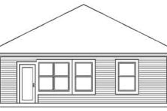 Exterior - Rear Elevation for Traditional House Plan #84-157 - 2 bed, 2 bath