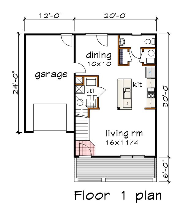Country Floor Plan - Main Floor Plan #79-271