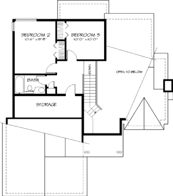 Home Plan - European Floor Plan - Upper Floor Plan #320-383
