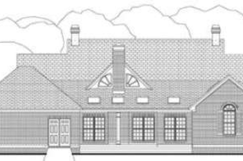 House Design - Exterior - Rear Elevation for Colonial House Plan #406-107 - 3 bed, 3.5 bath