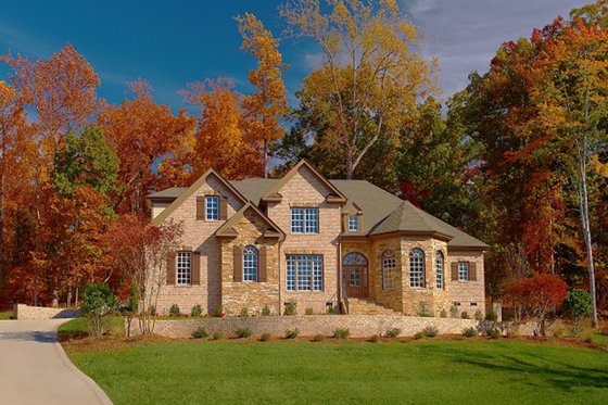 Exterior - Front Elevation 3 for European House Plan #927-27 - 5 bed, 4.5 bath