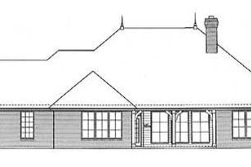 Dream House Plan - Exterior - Rear Elevation for European House Plan #310-246 - 3 bed, 2.5 bath