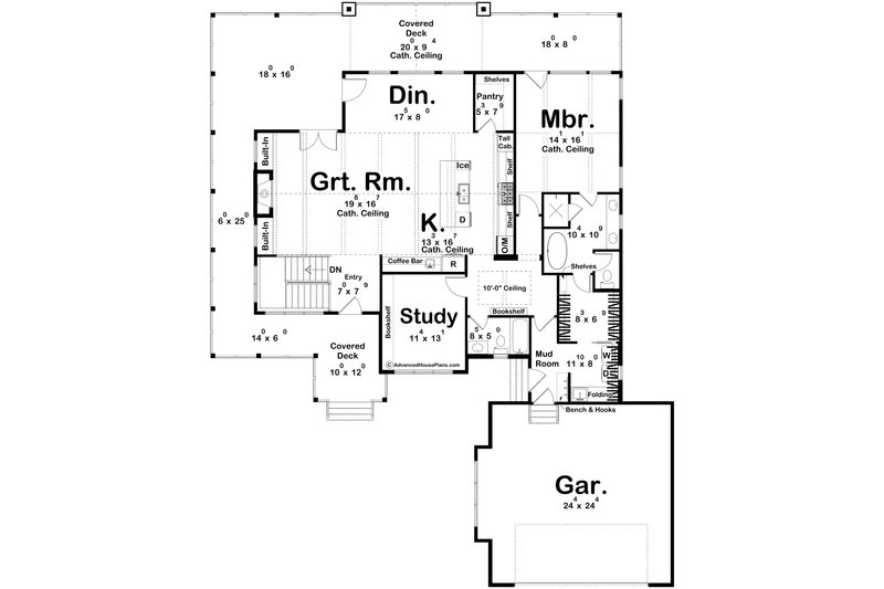 Home Plan - Floor Plan - Main Floor for Beach House Plan #455-594 - 1 bed, 2 bath