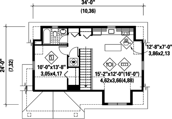 Traditional Floor Plan - Upper Floor Plan #25-4622