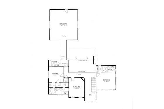 Floor Plan - Upper Floor for Farmhouse House Plan #437-92 - 4 bed, 4.5 bath