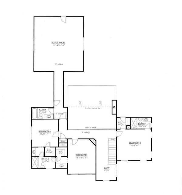 Home Plan - Farmhouse Floor Plan - Upper Floor Plan #437-92