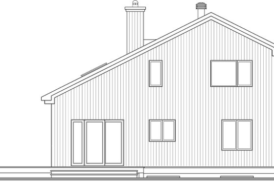 Exterior - Rear Elevation for Contemporary House Plan #23-2037 - 3 bed, 2 bath