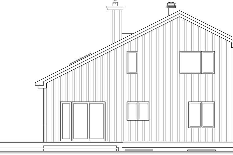 House Plan Design - Exterior - Rear Elevation for Contemporary House Plan #23-2037 - 3 bed, 2 bath