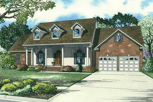 Country Exterior - Front Elevation Plan #17-2342