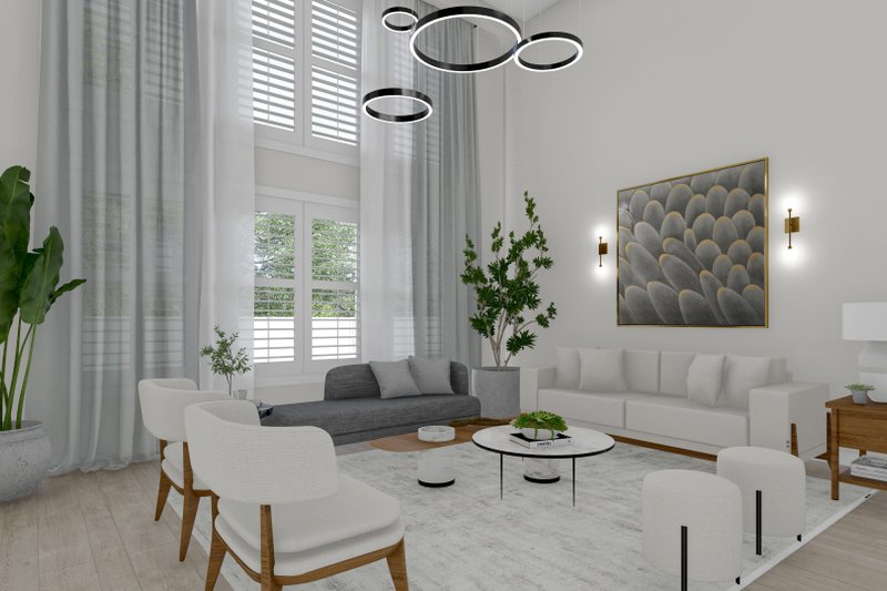 Architectural House Design - Interior - Family Room 1 for Farmhouse House Plan #1060-178 - 4 bed, 2.5 bath