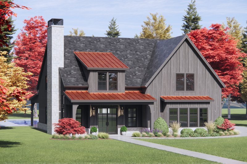 Home Plan - Exterior - Front Elevation 3 for Farmhouse House Plan #1096-120 - 4 bed, 3.5 bath