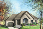 European Style House Plan - 2 Beds 1 Baths 1019 Sq/Ft Plan #25-4267 