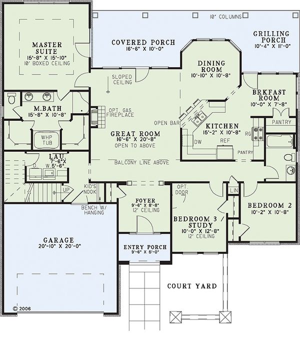 Dream House Plan - Traditional Floor Plan - Main Floor Plan #17-226