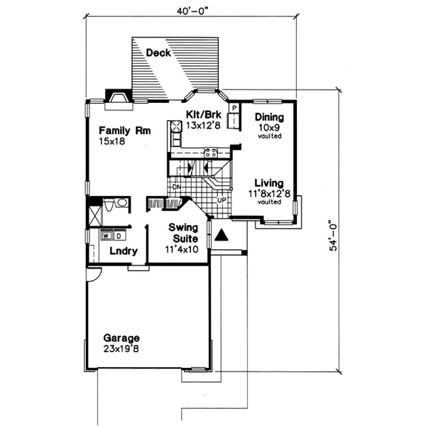 Traditional Floor Plan - Main Floor Plan #50-178