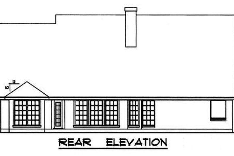 Dream House Plan - Exterior - Rear Elevation for Traditional House Plan #40-236 - 3 bed, 2 bath