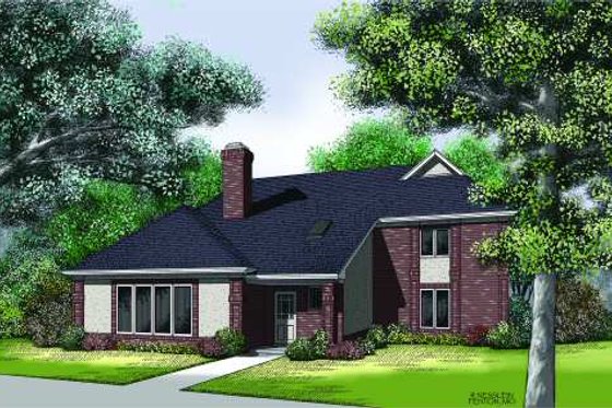 Exterior - Front Elevation for Traditional House Plan #45-314 - 3 bed, 2.5 bath