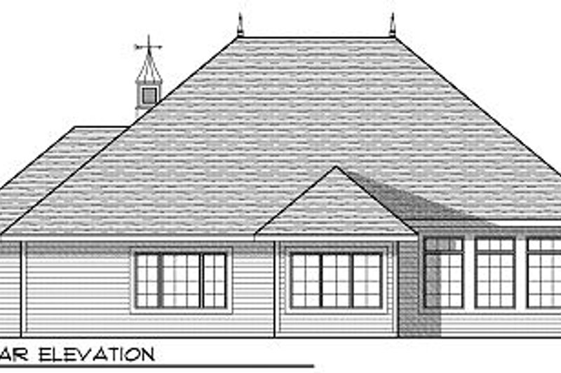 Home Plan - Exterior - Rear Elevation for European House Plan #70-866 - 2 bed, 2 bath