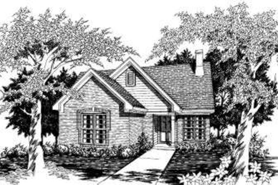 Exterior - Front Elevation for Traditional House Plan #329-108 - 2 bed, 2 bath