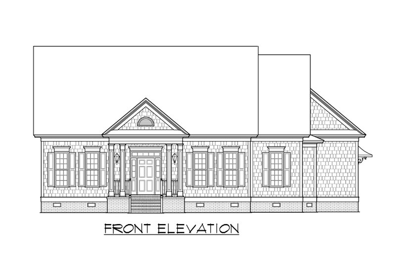 House Blueprint - Exterior - Front Elevation 4 for Craftsman House Plan #1054-62 - 3 bed, 2 bath