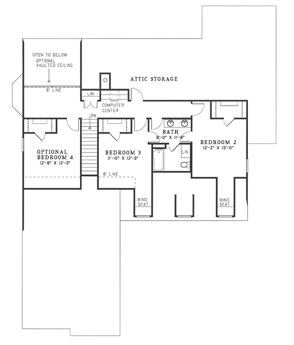 House Design - Country Floor Plan - Upper Floor Plan #17-287