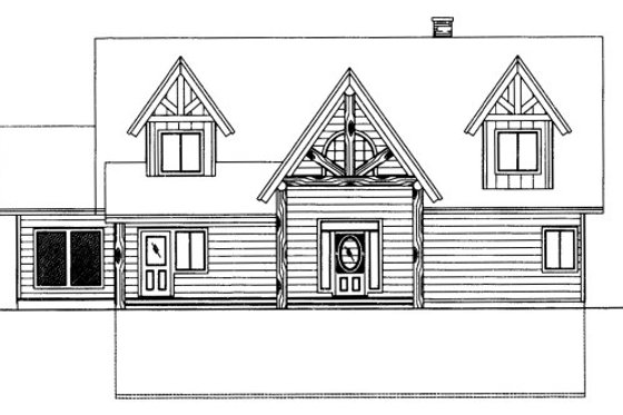 Exterior - Front Elevation 3 for Craftsman House Plan #117-689 - 3 bed, 2.5 bath