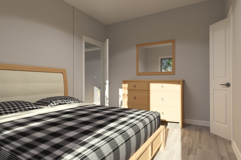 Dream House Plan - Interior - Bedroom 1 for Contemporary House Plan #513-2416 - 1 bed, 1 bath