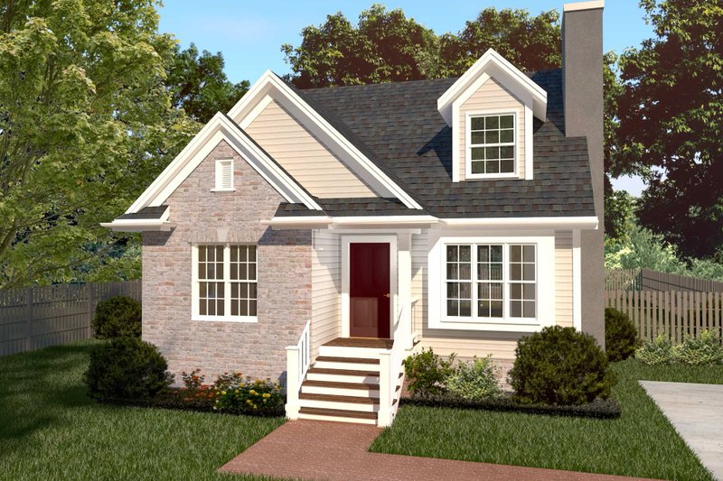 Cottage Style House Plan - 3 Beds 2.5 Baths 1289 Sq/Ft Plan #79-156 Exterior