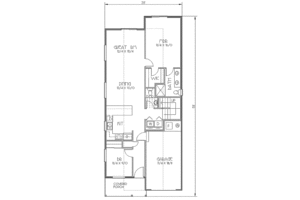 Floor Plan - Main Floor for Bungalow House Plan #423-27 - 4 bed, 2.5 bath