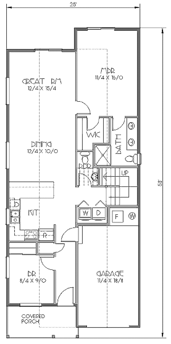 Bungalow Floor Plan - Main Floor Plan #423-27