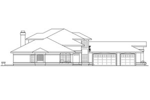 Exterior - Other Elevation for Mediterranean House Plan #124-937 - 4 bed, 2.5 bath