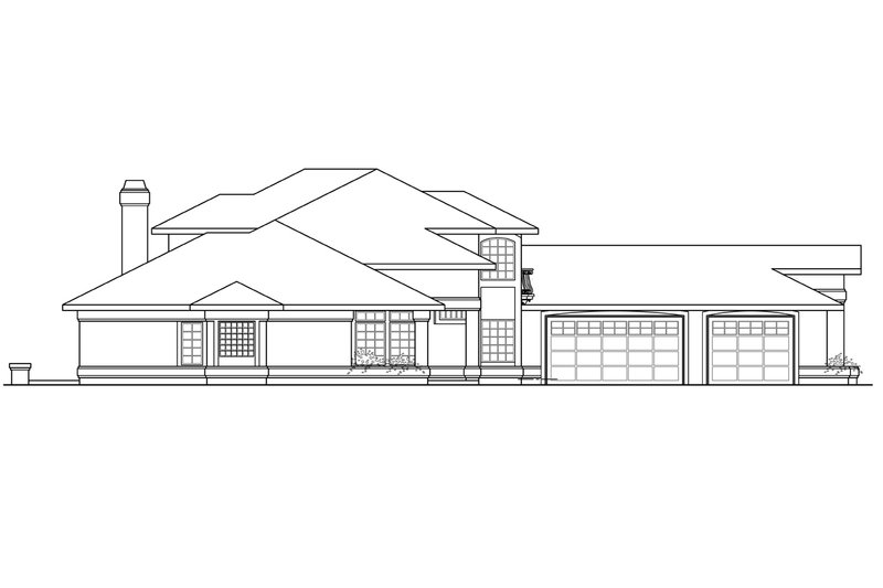 Home Plan - Exterior - Other Elevation for Mediterranean House Plan #124-937 - 4 bed, 2.5 bath