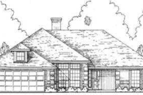 Exterior - Front Elevation for European House Plan #40-314 - 4 bed, 3 bath