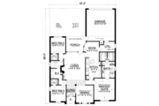 European Style House Plan - 3 Beds 2 Baths 1841 Sq/Ft Plan #40-415 